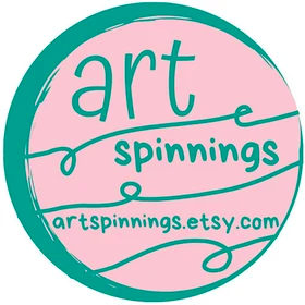 Artspinnings logo with Etsy link